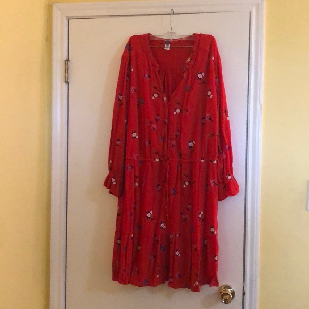 Old Navy Red floral dress